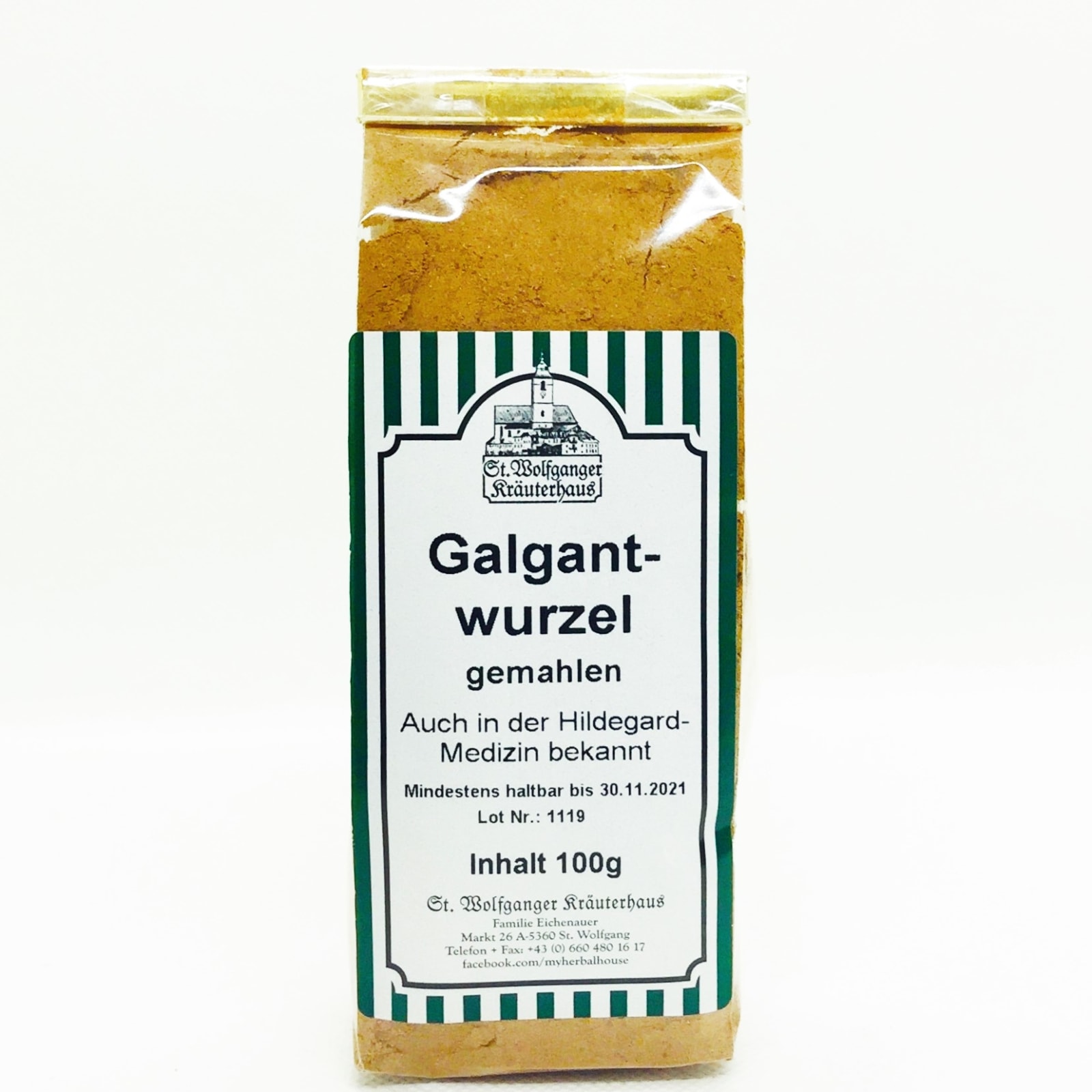 Galgantwurzel gemahlen