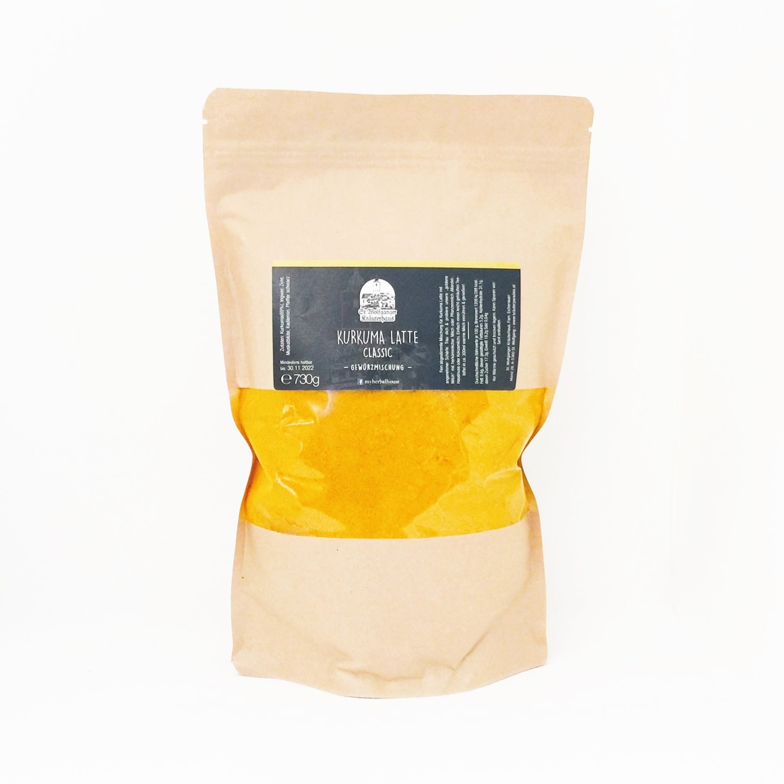 Kurkuma Latte Classic, naturbelassene Gewürzmischung